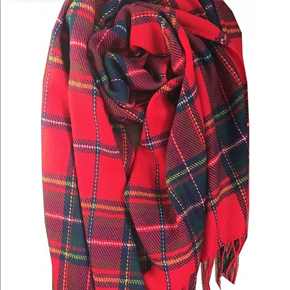 NEW Women’s Soft plaid Wool Scarf - Picture 2 of 9